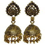 *Золотые латунные индийские серьги со стразами
