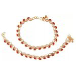 *Молочный, цвета меди и золотой медный и латунный браслет на ногу с искусственными камнями