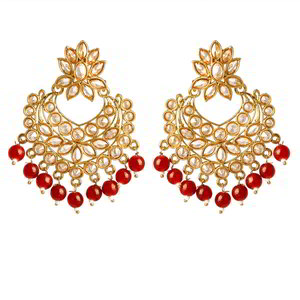 Разноцветные и золотые латунные индийские серьги с искусственными камнями, перламутровыми бусинками
