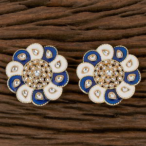 Разноцветные и золотые индийские серьги с искусственными камнями, перламутровыми бусинками