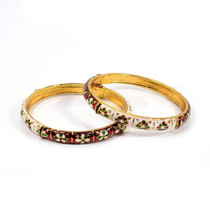 Разноцветный и золотой индийский браслет