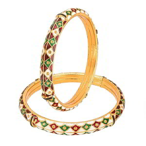 Разноцветный и золотой индийский браслет