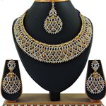 *Цвета меди и золотое медное индийское украшение на шею со стразами