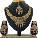 *Цвета меди и золотое медное индийское украшение на шею со стразами