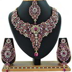 *Цвета меди, золотое и розовое медное индийское украшение на шею со стразами