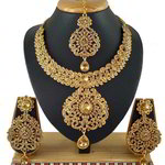 *Цвета меди и золотое медное индийское украшение на шею со стразами