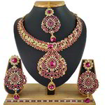 *Цвета меди, золотое и розовое медное индийское украшение на шею со стразами