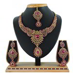 *Цвета меди и золотое медное индийское украшение на шею со стразами