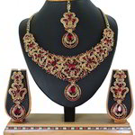 *Цвета меди и золотое медное индийское украшение на шею со стразами