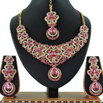 *Цвета меди, золотое и розовое медное индийское украшение на шею со стразами