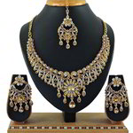 *Цвета меди и золотое медное индийское украшение на шею со стразами