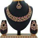 *Цвета меди и золотое медное индийское украшение на шею со стразами