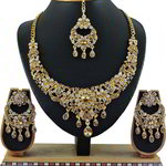 *Цвета меди и золотое медное индийское украшение на шею со стразами