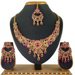 *Цвета меди и золотое медное индийское украшение на шею со стразами