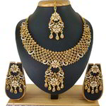 *Цвета меди и золотое медное индийское украшение на шею со стразами