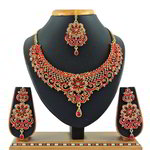 *Цвета меди и золотое медное индийское украшение на шею со стразами