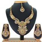 *Цвета меди и золотое медное индийское украшение на шею со стразами