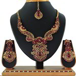 *Цвета меди и золотое медное индийское украшение на шею со стразами