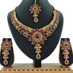 *Цвета меди и золотое индийское украшение на шею из меди со стразами