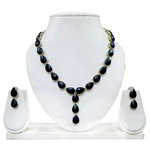 *Чёрное, золотое и серое индийское украшение на шею со стразами