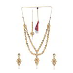 *Золотое индийское украшение на шею со стразами