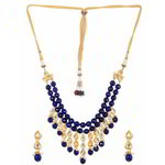 *Молочное и золотое индийское украшение на шею со стразами