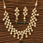 *Молочное и золотое индийское украшение на шею с искусственными камнями