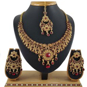 Цвета меди и золотое медное индийское украшение на шею со стразами