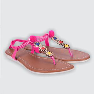 Розовая индийская женская обувь
