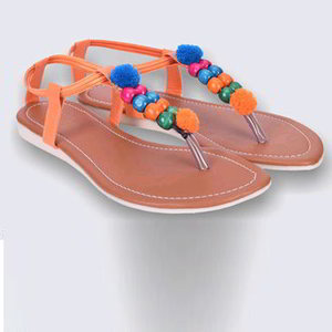 Оранжевая индийская женская обувь