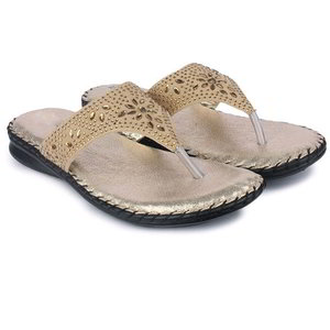 Бежевая и коричневая индийская женская обувь