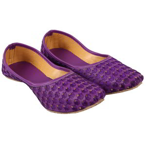 Лиловая и фиолетовая индийская женская обувь с пайетками
