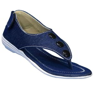 Синяя индийская женская обувь