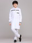 *Белый хлопковый индийский костюм для мальчика