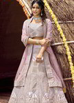 *Розовый индийский женский свадебный костюм лехенга (ленга) чоли из бархата и фатина, украшенный вышивкой люрексом