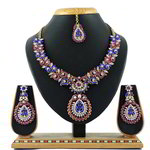 *Разноцветное и золотое индийское украшение на шею со стразами