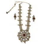 *Молочное и золотое индийское украшение на шею со стразами, искусственными камнями