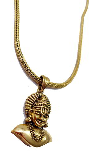 Золотой индийский кулон на шею