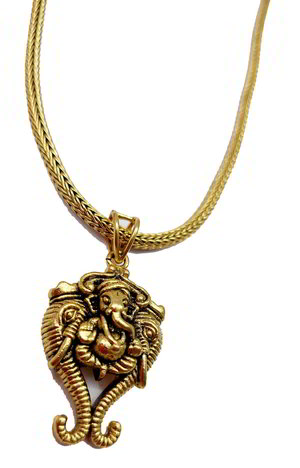 Золотой индийский кулон на шею