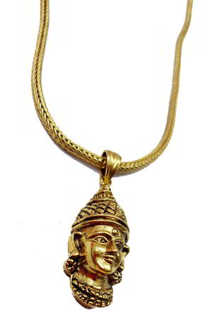 Золотой индийский кулон на шею