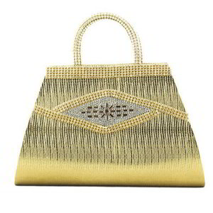 Золотая женская сумочка-клатч с пайетками