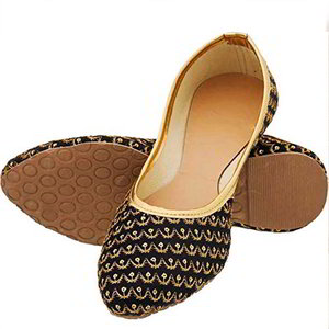 Чёрная и серая индийская женская обувь, украшенная скрученной шёлковой нитью с пайетками