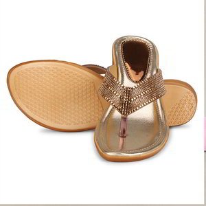 Золотая индийская женская обувь