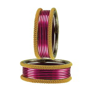 Золотой и розовый латунный индийский браслет