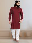 *Бордовый хлопковый индийский национальный мужской костюм